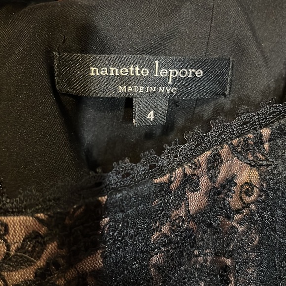 Nanette Lepore Black Lace Cordet Style Top - Picture 5 of 7